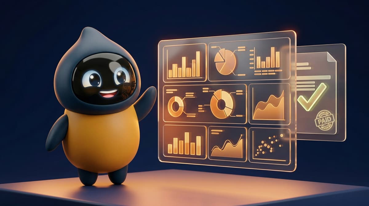 Galcy presentando el dashboard de gestión empresarial